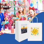 ASSUREPAK White Paper Bags - 250 Bags - 13"x7"x17" - 74 LB Weight basis (110 GSM strong) Twisted Handle - Gift Bags for Decorating, Birthdays & Events - 13717WHITEPAPTHDL