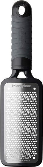 Microplane Home Series Fine Cheese Grater - Surgical Stainless Steel for Fine Grating (Black)