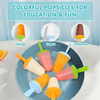 Miaowoof Silicone Popsicles Molds for Toddlers, 6-Cavity Non-BPA Premium Silicone Small Popsicle Molds, Ice Pop Mold with 6 Colorful Reusable Sticks for Kids (White)