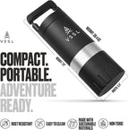 VSSL Java G45 Manual Coffee Grinder | Coffee for Camping | Bean Grinder | Travel Pour Over | Stainless Steel Conical Burr | ~ 45 Gram Capacity | Extendable Grind Handle | 50 Grind Settings | Black