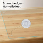 Tempered Glass Cutting Board for Kitchen, Clear Glass Board for Countertop, with Non-Slip Feet, Heat Resistant, Large Size 12x16" 2Pcs, Small Size 12x8" 2Pcs