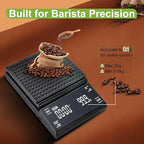 Coffee Scale with Timer, Rechargeable Espresso Scale & Coffee Bean Scale - 3kg/0.1g Precise Small Digital Kitchen Scale for Espresso Accessories Kit, Pour-Over, and Multi-Purpose Use
