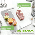 Tavano Titanium Cutting Board,100% Pure Titanium Cutting Boards for Kitchen,2026 New Non Toxic,Double-Sided Food Grade Chopping Board for Meat,Vegetable,Fruit,Outdoor Camping(S-1PC:11.42 * 7.87'')