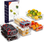 ClearSpace Plastic Pantry Organization and Storage Bins – Perfect for Kitchen/Fridge/ Refrigerator/Cabinet Organizers - 6 Pack