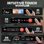 0.5s Instant Read Smart Meat Thermometer Digital, 3.8″ HD Touchscreen with Temp-OS, Professional Kitchen Food Thermometer for Cooking, Grill, BBQ | ±0.5°F, −58–572°F, IP68, USB-C Rechargeable