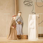 Nativity Scene Molds - Jesus, Maria, Angel & Nativity Designs - Resin Casting & Silicone Molds for Candle Making & Home Decor Wave Candle Mold