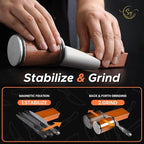 Rolling Knife Sharpener – Kitchen Knife Sharpener with Diamond Grinding Discs, 15° & 20° Magnetic Angles, Easy-to-Use Knife Sharpening Tool for Chef & Home Kitchen Knives