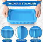 Haldane 5PC Extra Large Ice Block Mold 15LB Ice Cube Bricks Maker Molds for Cold Plunge/Coolers, Reusable Ice Bath Water Chiller, Thick Silicone Ice Bath Accessories Blue