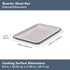 OXO Good Grips Non-Stick Pro Ceramic Coated Metal Bakeware Quarter Sheet Pan – Storm Blue