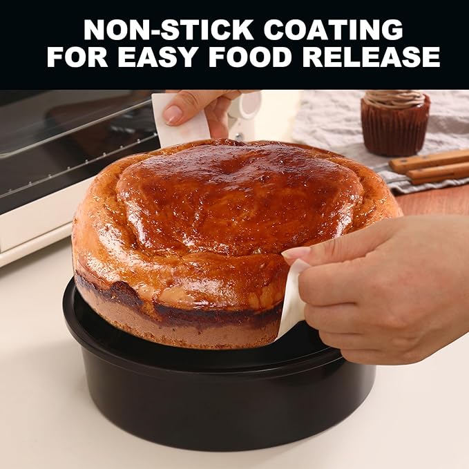 6 Inch Cake Pan Set of 3, Nonstick Round Cake Pans with 110 PCS Parchment Paper, Carbon Steel Smash Cake Baking Pans Tins, Dishwasher Safe