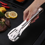 2 Pack Kitchen Tongs Stainless Steel Locking Cooking Barbecue Grilling Food Tongs Kitchen Clamps Sturdy High Resistant Heat Tongs (2PC (7inch and 12inch))
