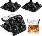 4 Pack Golf Ball Ice Cube Mold 2.1 Inch Large Silicone Golf Ball Ice Cube Mold Fun Shapes Craft Sphere Ice Molds Novelty Christmas Gifts for Men Women Cocktails, Bourbon, Brandy, Whiskey(4, Golf Ball)