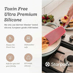 Starpack 'Flex & Flip' Flexible Silicone Turner Spatula (Large) - High Heat Resistant Spatulas for Cooking Egg 600°F - Silicone Pancake Turner Spatula, LFGB Grade Non Stick Rubber Kitchen Utensils