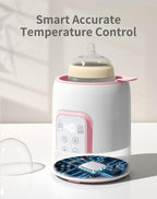 GROWNSY Bottle Warmer, Fast Baby Bottle Warmer for All Bottles, Milk Warmer for Breastmilk or Formula, Smart Temperature Control and Automatic Shut-Off- Pink