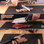 Vegetable Scissors Slicer Cutter,Quick Release/Install Kitchen Shears Cutting Board Knife Combo for Veggie,Carrots,cucumbers,potatoes,Barbecue Dishwasher Safe (Black)