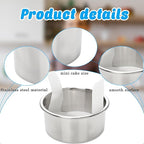 9 Pack 4 Inch Cake Pan Set with 100 Easy Lift Paper Liners Mini Round Cake Pan Stainless Steel Baking Pans for Birthday Wedding Party Oven Dishwasher Safe
