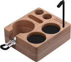 Normcore Compact Tamping Station, Tamper WDT Holder Portafilters Stand, Espresso Accessory Tool Organizer For 58mm Coffee Machine, Adjustable Height, Solid American Ashwood