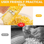 Corn Peeler for Corn On the Cob, NEW Long Handle Stainless Steel Corn Stripping Tool,Corn Cob Stripper Tool,Corn Peeler for Home Kitchen & Outdoor Dining (1PCS)