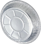 7 Inch Aluminum Round Foil Pans with Paper Lids 60pack Disposable Aluminum Tin for Roasting Baking Cooking