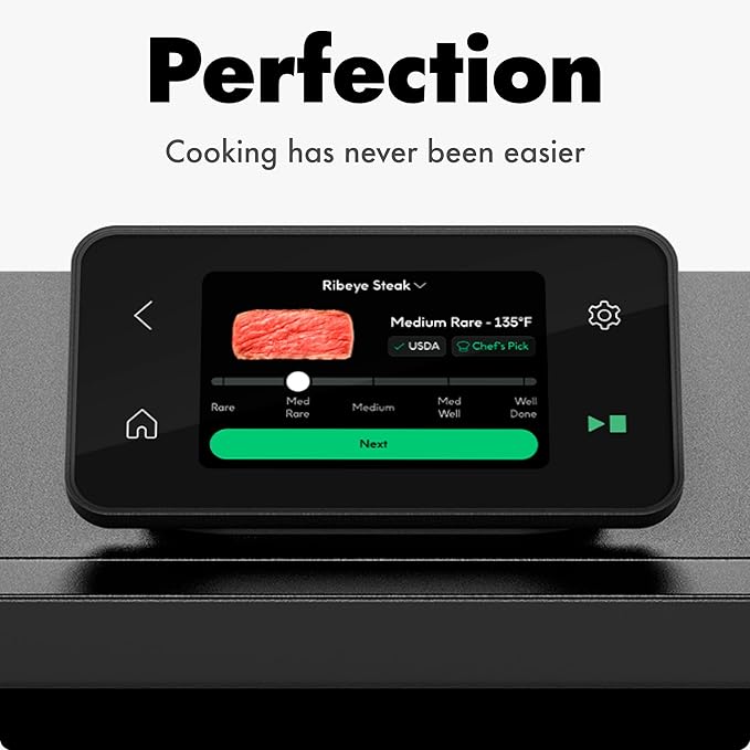 CHEF iQ MiniOven Smart Toaster Oven Air Fryer Combo, 11-in-1 Countertop Convection Oven, Bake, Broil, Air Fry, Broil, Dehydrate, 1750W, 25 Qt Capacity, Fast Cooking with Touchscreen Controls – Black