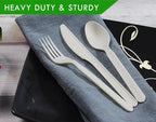 GreenWorks 200 Count Heavy-duty Compostable spoons, BPI Certified Large Disposable Flatware Utensils Spoon (Pack of 2)