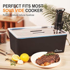 HOMENOTE Large Sous Vide Container 26 Quarts with Lid,Complete Sous Vide Accessories Kit BPA Free,Compatible with Anova and Most Sous Vide Cookers（Comes with 2 Sous Vide Racks and Insulating Sleeve）