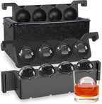 TINANA Ice Sphere Cube Maker, 2 Inch Crystal Clear prepare 8 Large Round Balls, for Cocktail, Whiskey & Bourbon Drinks, Gifts for Men