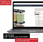 DWËLLZA KITCHEN Mini Airtight Food Storage Containers with Lids – Set of 6 Clear Plastic Small Pantry Containers for Spices, Candy, Nuts, Coffee or Tea, BPA-Free, Keeps Food Fresh & Dry