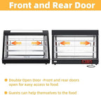 Whalefall 35" Countertop Food Warmer,3-Tier Food Warmer Display Commercial, Warm for Food Pizza Warmer w/ 3D Heating with Stainless Frame Sliding Glass Doors Pastry Display Case for Buffet Restaurant