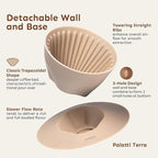 Palatti Universal Pour Over Coffee Drippers (Set of 3), Porcelain Ceramic Pour Over Coffee Maker Set, Adapt to All Paper Filters, Interchangeable Design Brings 11 Brewing Profiles, 1-4 cups