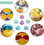 Tongjude 54 Pieces Silicone Baking Pans Set, 10 Silicone Cake Molds, Loaf Pan and Muffin Pans, Non-Stick Baking Cup, with Measuring Cups and Spoons Set, Grey