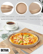 Round Cake Pans, 4 Pack 9" Nonstick Baking Cake Pans Circle Cake Pan For Birthday Wedding Christmas, Steaming Serving (Gold)