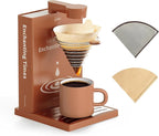 Portable Detachable One Cup Coffee Maker,Automatic Pour Over Coffee Maker, Portable Drip Coffee Maker with Reusable Filter for Home,Office,Hotel,Traveling or Business Trip,300ml,10oz