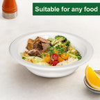 Paper Bowls 12oz, Disposable Bowls Heavy Duty, 250-Pack 100% Compostable Disposable Soup Bowl, Biodegradable Bagasse Hot Food Plates and Bowls -White