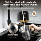 AMZCHEF 8-IN-1 Milk Frother and Steamer 21 oz, 550 Watts Split Stainless Steel Automatic Steamer, Milk's Warmer for Latte, Cappuccino, Hot Chocolate, Hot and Cold Froth, Heated Milk, Baby Food Silver
