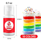 Gel Food Coloring Set – 18 Vibrant Colors, 0.7 oz Each, Concentrated Gel Based Food Dye for Baking, Icing, Cake Decorating, Cookies & Fondant
