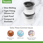 Tovolo Soccer Ball Ice Cube Molds Pack of 2 Large Sports Craft Ice Spheres for Drinks Whiskey Bourbon Cocktails, Dishwasher Safe BPA Free Silicone Soccer Ice Mold Fun Sports Gifts for Adults