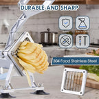 Commercial French Fry Cutter Stainless Steel Potato Cutter for with 1/2,1/3 and 3/8 Inch Blade, Heavy Duty Potato Slicer Manual Potato Chopper Set for Sweet Potato, Carrot, Cucumbers