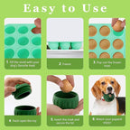 9Cavities Silicone Dog Treat Mold for Woof Pupsicle & Power Chewer Pupsicle, Frozen Dog Treat Molds for Making Refill Treats, Reusable Treat Tray for The Pupsicle Toy 25-75lbs (Extra Large)