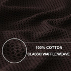 Homaxy 100% Cotton Waffle Weave Kitchen Dish Cloths, Ultra Soft Absorbent Quick Drying Dish Towels, 12 x 12 Inches, 8-Pack, Dark Brown