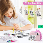 Kids Camera Instant Print, Selfie Digital Camara for Kids with Print Paper & 32G Card, 2.5K Video & Instant Print Camera with Color Pens for DIY, Fun Gift for Girls Boys 3-12 Years Old (Pink)
