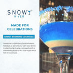 Snowy River Sky Blue, Cocktail & Margarita Sugar Rimmer - Vibrant Color Glass Rimming Sugar with Medium Crystal Texture - 8oz