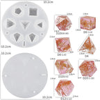 7 Cavities Dice Resin Mold - Resin Casting Silicone Molds for Home Decor & Candle Making Wave Spiral Mold