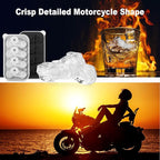 Novelty Motorcycle Ice Cube Mold, Funny Motorcycle Gifts for Men, Holiday Stocking Stuffers for Men, Large Ice Cube Molds for Whiskey, Bourbon, Cocktails
