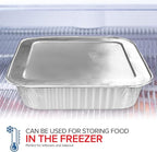 8x8 Foil Pans with Lids (20 Pack) 8 Inch Square Aluminum Pans with Covers -Disposable Food Containers Great for Baking Cake, Cooking, Heating, Storing, Prepping Food