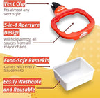 Saucemoto Dip Clip | An in-car sauce holder for ketchup and dipping sauces. As seen on Shark Tank (4 Pack, Black)