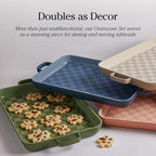 Our Place Bakeware Set | 5-Piece Nonstick, Toxin-Free, Ceramic, Cast Aluminum Set with Oven Pan, Bakers, & Oven Mat | Space-Saving Nesting Design | Oven-Safe | Bake, Roast, Griddle and more | Char