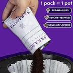 Sarasota Coffee Ground Packets | Low Acid Dark Roast Ground Coffee Packs | European French Roast | Mold Free Singles Packets | Individual Coffee Pouches for 12 Cups Maker | 2 Ounce Bags, 36 Count