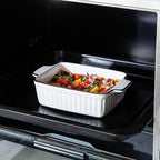 Casserole Dishes for Oven, 12Oz Ceramic Baking Dish with Handles, Rectangular Bakeware Set of 4, Deep Baking Dishes for Kitchen Lasagna, Cake, Cooking, Housewarming Gift