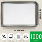 EcoDispose Non-Stick Precut Parchment Paper Baking Sheets Full Pan liner for Bake (16-3/8" x 24-3/8",White,1000PCS)
